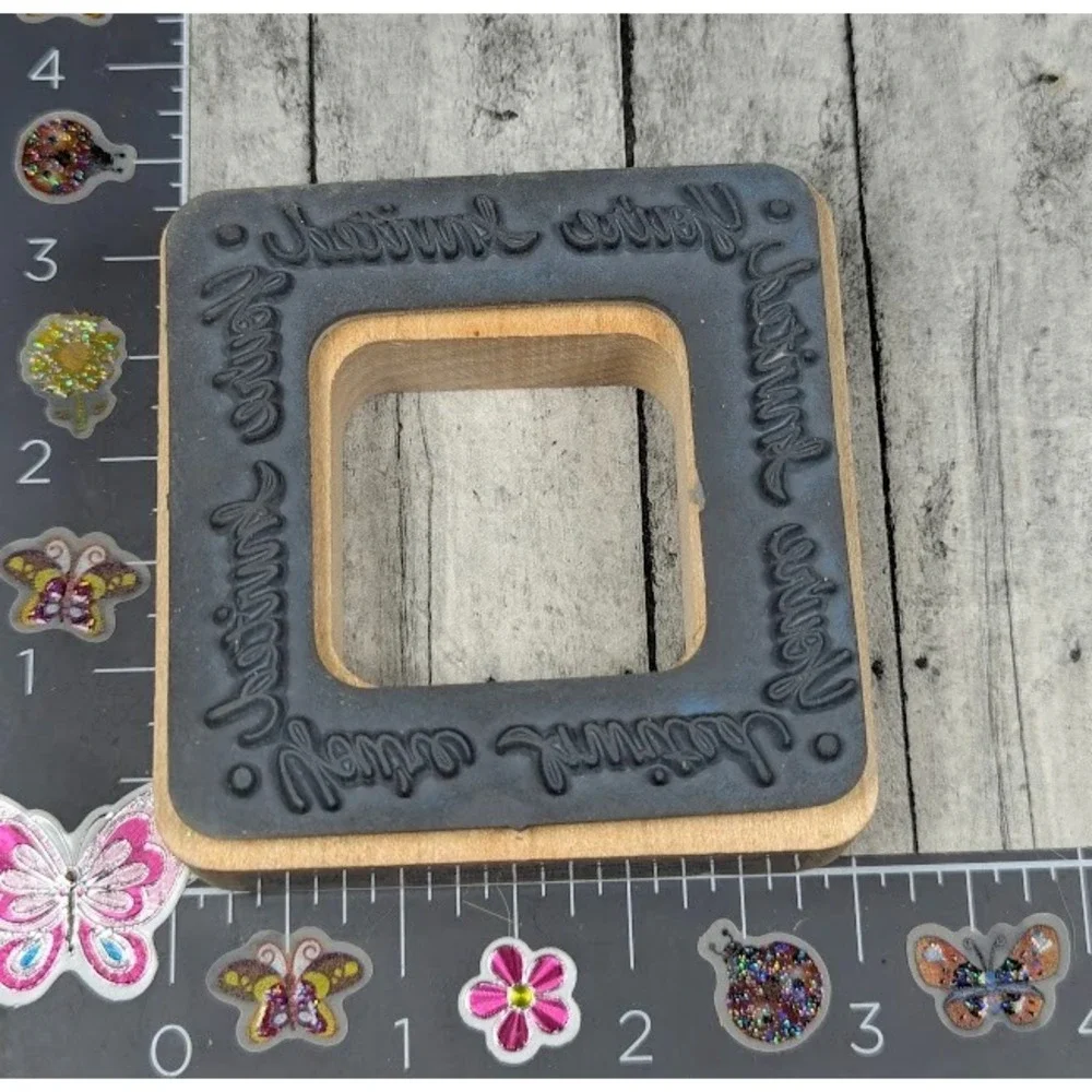 Stampendous You're Invited Nestling Frame QN017  Rubber Stamp Wood #L43
